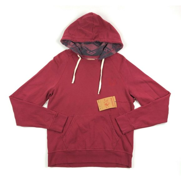 True Religion Atwater Village Hoodie Sweatshirt Mens Medium Red Pullover USA - Picture 2 of 12